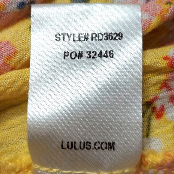 Lulus Fairytale Bliss Yellow Floral Print Skater Dress - Picture 7 of 7